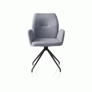 SalesFever Fauteuil | Fonction de rotation à 180° | Revêtement en tissu structuré | Cadre en métal | L 59 x P 58 x H 88 cm | gris foncé – noir SalesFever Fauteuil | Fonction de rotation à 180° | Revêtement en tissu structuré | Cadre en métal | L 59 x P 58 x H 88 cm | gris foncé – noir