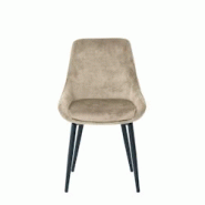 SIT Möbel Ensemble de 2 chaises en velours SIT | Accoudoirs indiqués | Revêtement en velours beige | Pieds en métal noir | L 48 x P 57 x H 84 cm - SIT Möbel Ensemble de 2 chaises en velours SIT | Accoudoirs indiqués | Revêtement en velours beige | Pieds en métal noir | L 48 x P 57 x H 84 cm -