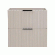 STELLAMEUBLES Meuble sous-vasque ADEL Cachemire – 60 cm – 2 tiroirs - 5907611665848