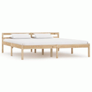 VidaXL Cadre de lit sans matelas bois massif de pin 160x200 cm Modèle Verlonis - 283194