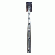 Bras incliné 36cm chromé pour fixation murale - longueur 36cm, tube rond 20mm avec 7 tenons arrêt cintres, finition chromé