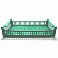 Cagette SNCF verte empilable - 570 x 346 x 118 mm - 18.3 L - polyéthylène haute densité