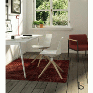 Chaise de réunion CLUE pied bois - Offisit - Gris_0