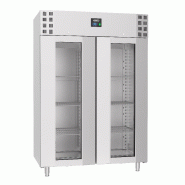 Congélateur en acier inox porte en verre mono block 1400 ltr négative 7489.5035 COMBISTEEL