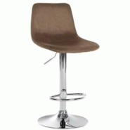 Décoshop26 - Tabouret de bar x1 repose-pieds en métal confortable en forme d'arc assise en velours marron 10_0004777 - marron 3000252284606 Décoshop26 - Tabouret de bar x1 repose-pieds en métal confortable en forme d'arc assise en velours marron 10_0004777 - marron 3000252284606