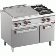 Fourneau professionnel sur coffre gn 1/1 coup de feu avec 2 feux ga... - PG7/T2BFA11-N