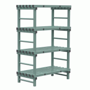Gastro-Inox Etagère Euro avec 4 étagères en plastique 1200x600x1750mm - 7445908642632