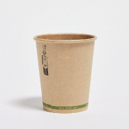 Gobelet boissons chaudes et froides zéro plastique 23 cl Ø8 x 9,2 cm - par 50