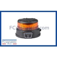 Gyrophare à led orange plat autonome embase magnétique LEDWORK LWK0079