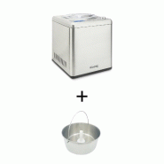 H.Koenig HF340 + BO334 - Turbine à glace + bol supplémentaire 2L - argenté 3701335304074