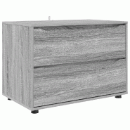 Helloshop26 - Armoire de rangement rectangulaire avec tiroirs pratiques style minimaliste salon chambre 80 x 48 x 57 cm en bois gris 02_0054597 - gris