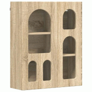 Helloshop26 - Armoire suspendue moderne avec étagères 59 x 20 x 71 cm rangement pratique style minimaliste en bois d'ingénierie 02_0054784 - Bois m