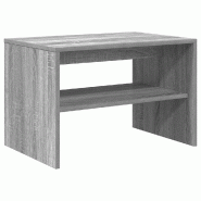 Helloshop26 - Meuble TV polyvalent transformable table basse 60 x 40 x 40 cm en bois d'ingénierie gris 02_0051224 - gris Bois massif 3000236805810