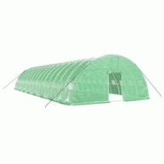 Helloshop26 - Serre tente abri plante fleur légumes avec cadre en acier 96 m² 16 x 6 x 2,85 m vert 02_0044644 - 3000220280296 Helloshop26 - Serre tente abri plante fleur légumes avec cadre en acier 96 m² 16 x 6 x 2,85 m vert 02_0044644 - 3000220280296