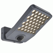 Lumisky Applique murale d'extérieur sur secteur gris ATLANTIS GREY SENSOR LED H12,4cm Aluminium Dark Grey - gris 3666162013981