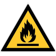 Panneau danger matières inflammables 30 x 30 x 30 cm polystyrène antichoc Panneau danger matières inflammables 30 x 30 x 30 cm polystyrène antichoc