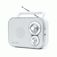 RADIO PORTABLE MUSE M-051-RW -  Coloris blanc - Antenne FM pivotante - Volume Marche/Arrêt rotatif - Poignée de transport - 3666638040442