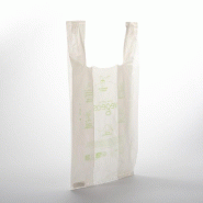 Sac bretelles biodégradable en liasse 24+14x45cm - par 200 - 100% biodégradables et compostables