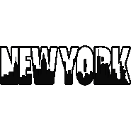 Sticker New York lettre cadre