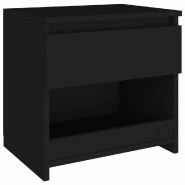 Table de chevet Noir 40x30x39 cm Aggloméré - Bois manufacturé 803445