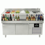 Table réfrigérée professionnelle 2 portes bar à cocktails 125 l pos... - 7092.0100 Table réfrigérée professionnelle 2 portes bar à cocktails 125 l pos... - 7092.0100