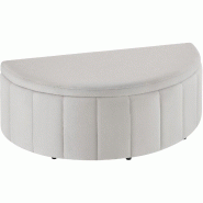 TecTake GmbH tectake Banquette rembourrée Moon avec grand espace de rangement, capacité de charge de 150 kg  Velours Taupe - Bois manufacturé 406312