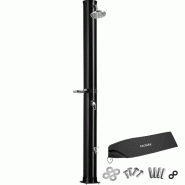 TecTake GmbH tectake Douche solaire Orinoco 40 l - avec housse/plateau noir - noir plastique 406584