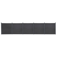 Vidaxl ensemble de panneaux de clôture gris 872x186 cm wpc 3211835
