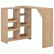 VidaXL Table de bar avec tablette amovible Chêne 138x39x110 cm Modèle Helios Extensible - Bois manufacturé 280224