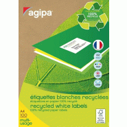 1400 étiquettes papier recyclé, format 99,1 x 38,1 mm (100 feuilles A4 / cdt) - 3270241011968