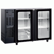 Arrière-bar réfrigéré noir 2 portes vitrées température +2/+8 °c - ... - PFGB145PV