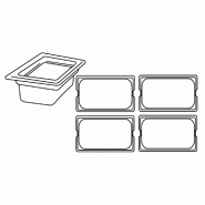 Bac gastronorme 1/4 3,8L 26,5x16x15cm inox