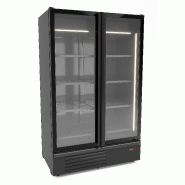 Congélateur 2 portes en verre noir 1230l l1306 négative 7072.1140 COMBISTEEL