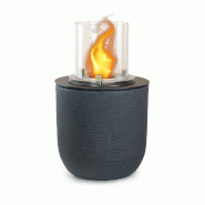 Divina Fire Cheminée au bioéthanol brasero de jardin au sol pour intérieur extérieur RAFFAELLO Fonte Gris d.35 x h55 - gris 8056157806189