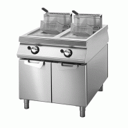 Friteuse gaz 13+13 litres sur coffre avec portes 800x1100x870 mm - VIRTUS - 4068875007438