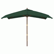 Helloshop26 - Parasol de jardin avec mât en bois 300 x 300 x 273 cm vert 02_0008370 - 3000447282721