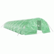 Helloshop26 - Serre tente abri plante fleur légumes avec cadre en acier 80 m² 16 x 5 x 2,3 m vert 02_0044634 - 3000220278828 Helloshop26 - Serre tente abri plante fleur légumes avec cadre en acier 80 m² 16 x 5 x 2,3 m vert 02_0044634 - 3000220278828