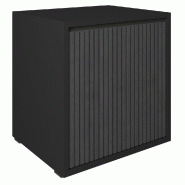 Meuble Vertigo T01 2 tiroirs à l'anglaise MDF noir et noir 60x47x60 cm