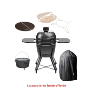 Pack Kamal 53 Complet Barbecook - Kamado BBQ en céramique haute résistance avec accessoires inclus_0