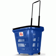 Panier magasin 34 litres à roulettes - Bleu_0