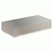 Podium pour mannequins Vertigo T03 MDF naturel et gris alu 120x60x25cm