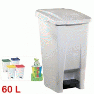 Poubelle mobile 60 litres Blanc Poubelle mobile 60 litres Blanc