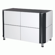 Structure comptoir L136xP68xH93cm Mega Banko - Large surface de travail et espace de rangement - Anthracite