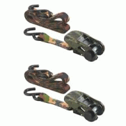 Thirard Lot de 2 sangles de serrage, 5m, à cliquet, crochet S, camouflage - multicolore 3150262906149 Thirard Lot de 2 sangles de serrage, 5m, à cliquet, crochet S, camouflage - multicolore 3150262906149
