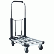 Vidaxl chariot de transport pliable 150 kg aluminium argenté 146448