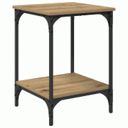 VidaXL Table basse Chêne artisanal 40 x 40 x 55 cm Bois d'ingénierie Modèle Bravoure - 881897