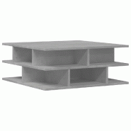 VidaXL Table basse gris béton 70x70x29 cm bois d'ingénierie Modèle Atlas Fixe - 840747