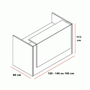 Borne d'accueil compacte Z2 - Officity - 166, Blanc, Orme_1
