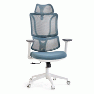 Chaise de bureau / chaise pivotante ERGOMY W Assise en tissu / dossier en tissu maillé bleu mybuero - bleu polyester 719264 Chaise de bureau / chaise pivotante ERGOMY W Assise en tissu / dossier en tissu maillé bleu mybuero - bleu polyester 719264
