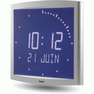 Horloge LCD Cristalys Ellipse - 230V - Radio ALS - Boitier aluminium - BODET